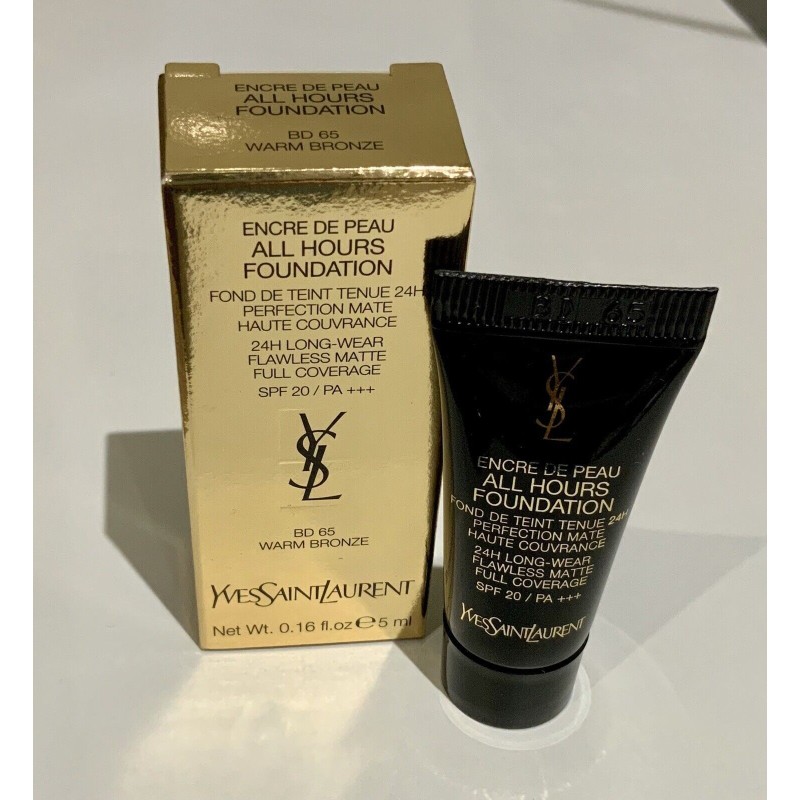 Yves Saint Laurent All Hours Foundation 5ml 0.16 fl. oz. offizielle Hautpflegeprobe Farbton B 10 Warm Porcelain