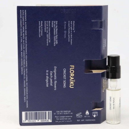 offizielle Parfümprobe von Floraiku Cricket Song Parfüm 1.5ml 0,05 fl. oz.